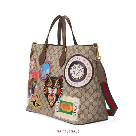 gucci courrier soft gg supreme tote bag|Gucci gg canvas tote bag.